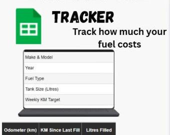 Fuel Cost Tracker Spreadsheet | Running Cost & Mileage Expense Planner | Vehicle Budget Tool