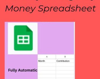 Monthly Emergency Money Spreadsheet - Google Sheets - Automatic - Budget Sheet - Money Template