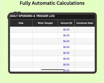 Impulse Spending Journal | Spending Triggers Tracker & Money Habit Workbook | Financial Awareness Planner