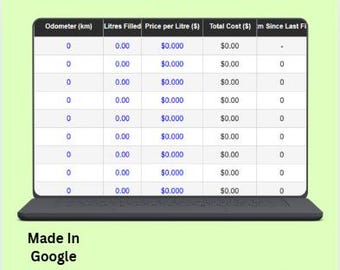 Auto Expense Tracker Spreadsheet | Track Fuel, Repairs, Insurance & Vehicle Costs | Car Budget Planner