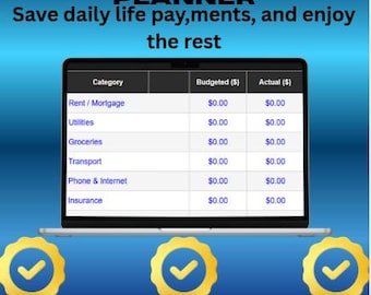 Budget Without Overwhelm Spreadsheet | Minimalist Money Planner Template