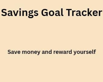 Monthly Savings Reward Tracker – Stay Motivated While Saving Money - Editable - Beige Colour