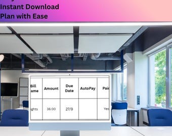 Bill Payment Calendar Printable | Editable Canva Template | Budget Planner Insert | Digital Download