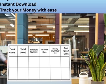 Debt Tracker | Tracker Printable | Financial Planner Template | Budget Binder | A4, US Letter | Instant Download