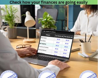 Quarterly Financial Check Up Google Sheets Template Net Worth Savings Debt Health Score