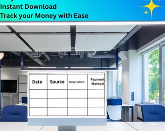 Income Tracker | Income Log Printable | Minimalist Finance Template - For Young Adults