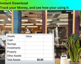 Net Worth Tracker Spreadsheet - Personal Finance - Assets & Debt Tracker - Google Sheets Template