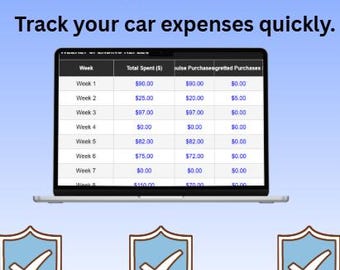 Auto Expense Tracker Spreadsheet | Track Fuel, Repairs, Insurance & Vehicle Costs | Car Budget Planner