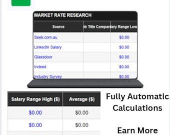 Pay Rise Negotiation Spreadsheet | Salary Increase Planner & Work Value Tracker | Career Finance Tool