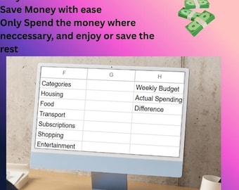 Weekly Budget Planner Spreadsheet – Google Sheets Tracker (Digital Template)