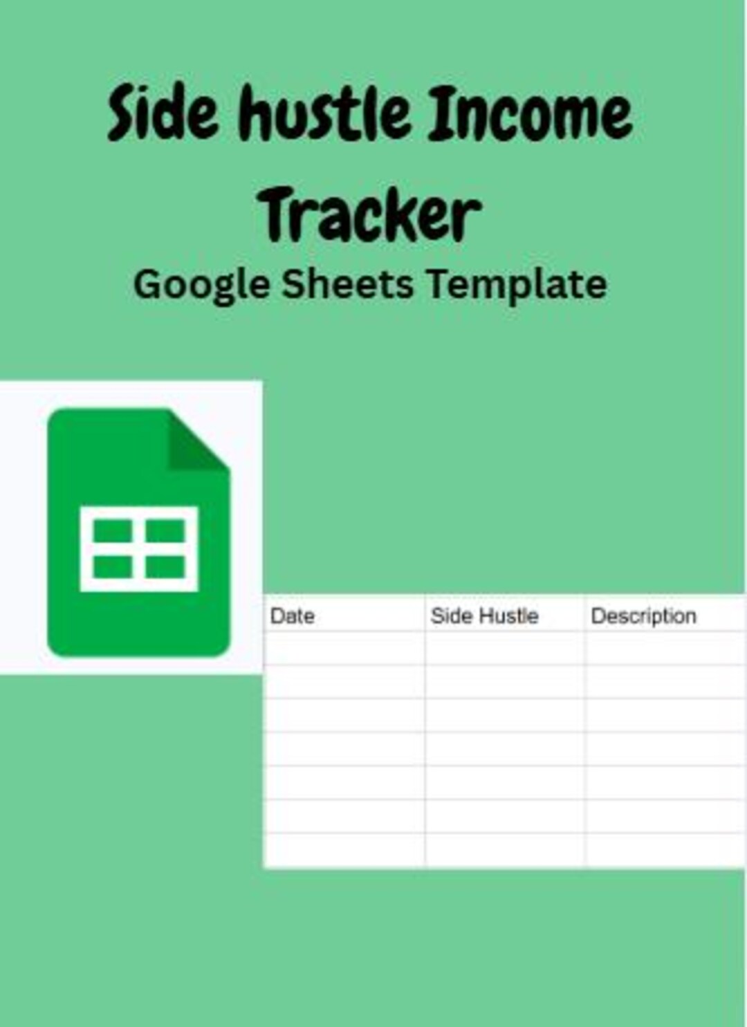 Side Hustle Income Tracker – Google Sheets Finance Template - Etsy ...