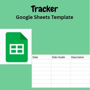Side Hustle Income Tracker – Google Sheets Finance Template - Etsy ...