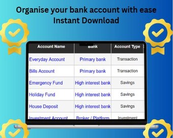 Account Organiser Google Sheets Template Multiple Account Tracker Balance Interest Fee Australian Finance Planner
