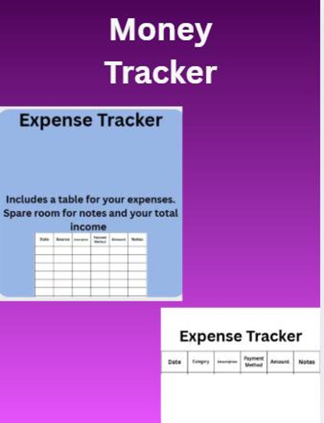 Money Tracker Printable | Financial Tracker | Budgeting Worksheet ...