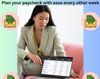 Simple Biweekly Budget Template | Fortnightly Bills & Spending Tracker Spreadsheet