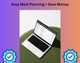 Macro + Cost Meal Planner - Money Spreadsheet - Finance Spreadsheet - Save Groceries