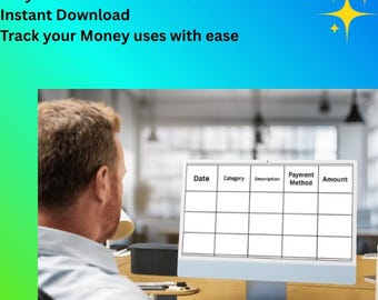 Expense Tracker Printable | Financial Tracker | Budgeting Worksheet | Money Management | Digital Download