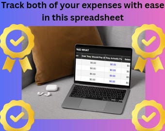 Shared Expense Tracker Spreadsheet | Split Bills, Rent & Household Costs Easily