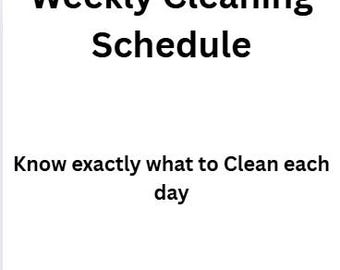 Weekly Cleaning Schedule Printable & Editable Canva Template | Minimal Household Chore Chart