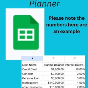 Debt Payment Planner Spreadsheet – Automatic Finance Tracker (Google Sheets)