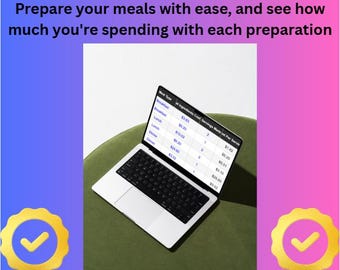 Fitness Meal Prep Planner Spreadsheet | Meal Cost & Nutrition Budget Calculator