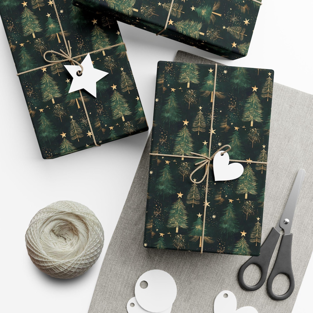 Luxury Christmas Wrapping Paper Elegant Holiday Gift Wrap Seasonal ...
