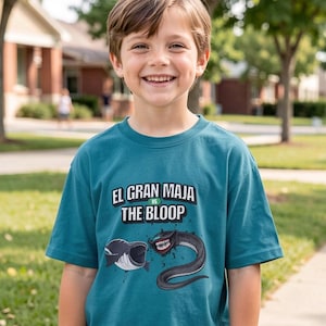 El Gran Maja vs The Bloop Kids T-Shirt | Sea Monster Tee for Boys | Creature Clash Shirt for Children | Sea Creatures Design