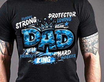 King Dad Camouflage | Father’s Day Shirt Design, Luxury Streetwear Graphic (Digital Download)
