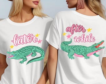 Later Gator PNG, After While Crocodile PNG, Trending Stripes PNG, Summer Png, Respect The Locals Png, Girly Png, Striped Alligator Png