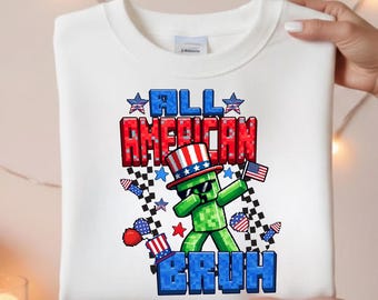 All American Bruh PNG, 4th of July Kid Design, Patriot america Png design (Digital Download)