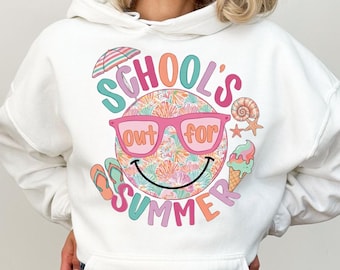 Teacher Summer Break PNG, School's Out Last Day Graphic (Digital Download)