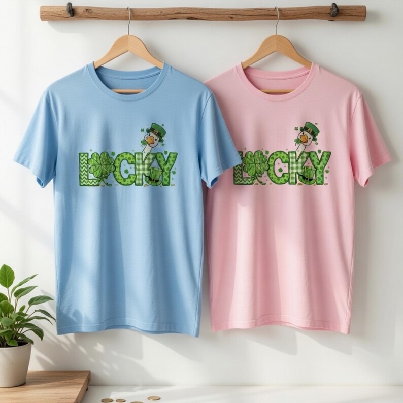 Lucky Shamrock PNG, St. Patrick's Day Goose Design (Digital Download) image 6