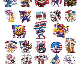 4th of July Kids PNG Bundle, Fourth Of July png, American Girl & Boy PNG, patriotic kids png, 4th of july kids name png, America Toddler Png