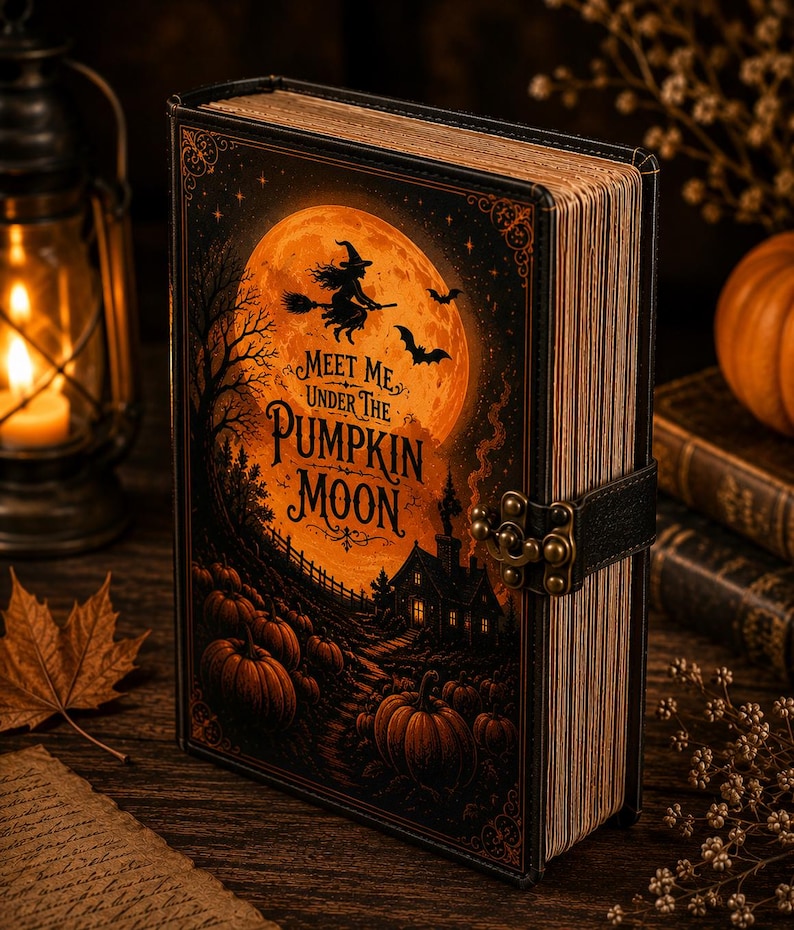 pumpkin patch notebook
harvest moon diary
october journal
fall writing journal
witch aesthetic gift
autumn moon notebook
cottagecore journal
spooky season diary
fantasy writing book
vintage halloween gift