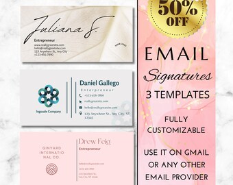 Plantilla de firma de correo electrónico editable para empresas / Diseño de firma con marca de bandeja de entrada profesional 2026