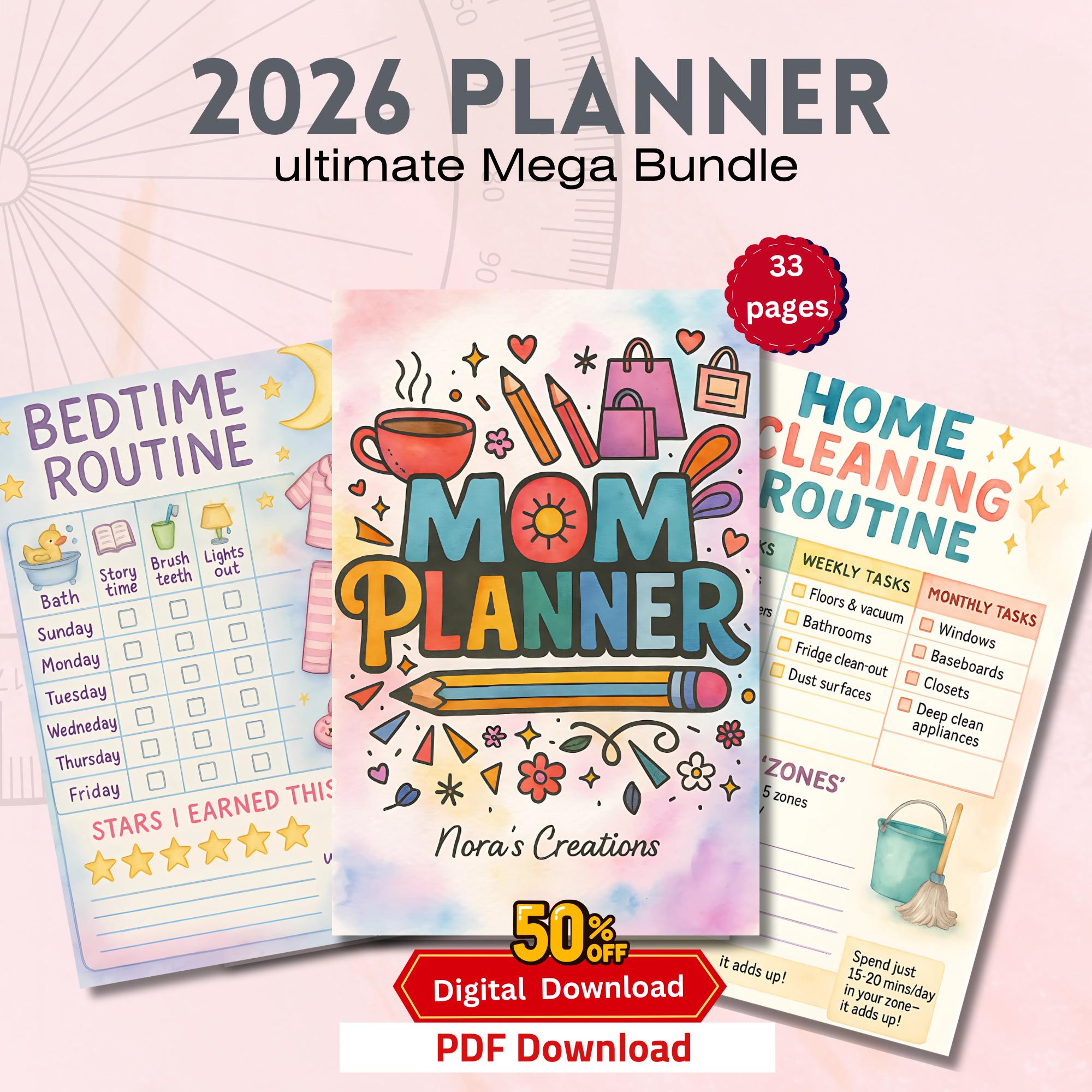 2026 Daily Weekly Monthly Mother Digital Planner All in one…