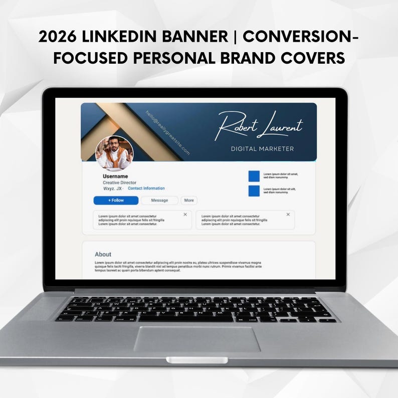 2026 Editable Linkedin Banner Canva Template Personal Branding Cover ...