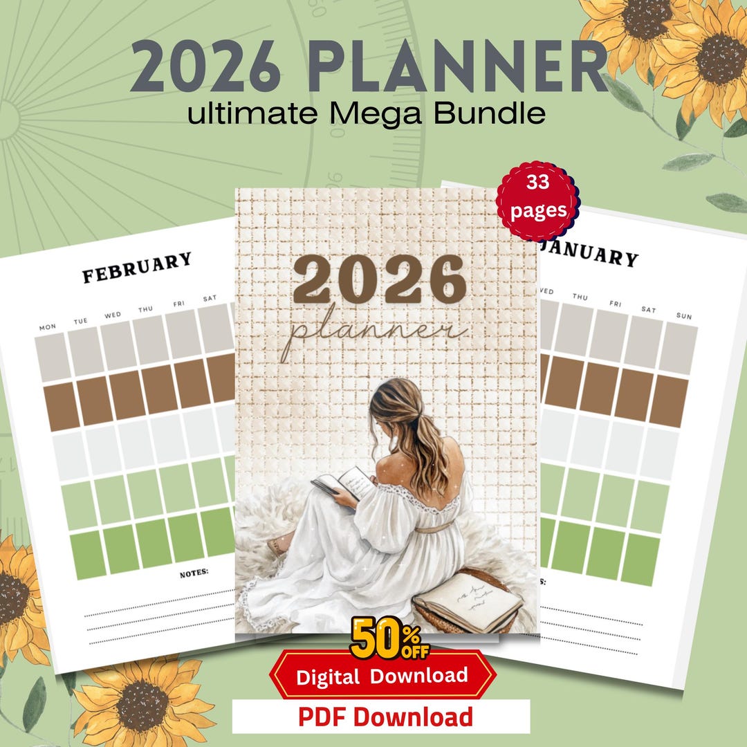 2026 Self Care Digital Planner | Printable Women's Daily Weekly Monthly ...