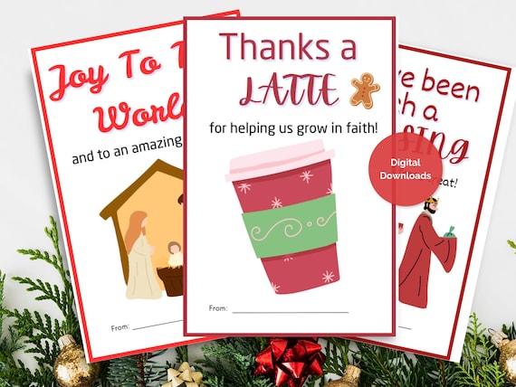 Christian Teacher Christmas Gift Card Holder, Catholic School Printable (Digital Download)