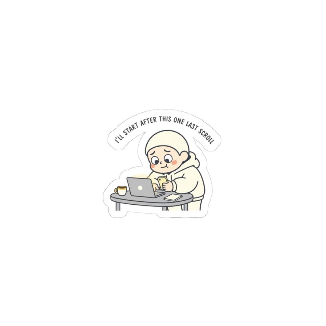 Procrastinate Sticker Procrastination Sticker | Funny Motivation Decal, Productivity Reminder ...