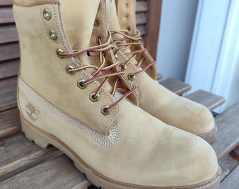 超レア 90s USA製 Timberland 3-EYE Vintage 90s Timberland 3 Eye Classic Lug Moc Toe Boat Shoes Mens 6