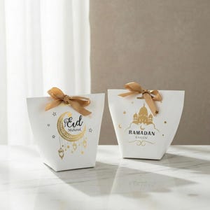 Set di 5 o 10 scatole regalo Eid - Sacchetti di caramelle Ramadan