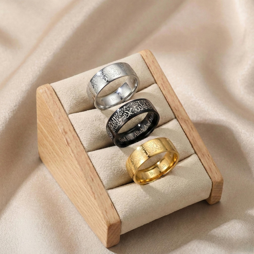 Fake Hafada Rings Shahada Islamic Ring : Stainless Steel Jewellery - Etsy