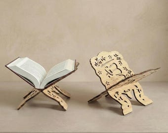 Wood Quran Stand - Islamic Book Holder