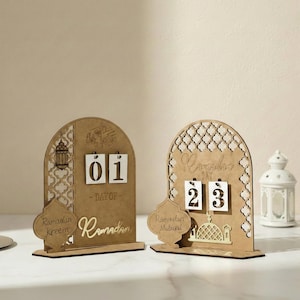 Wood Ramadan Countdown Calendar