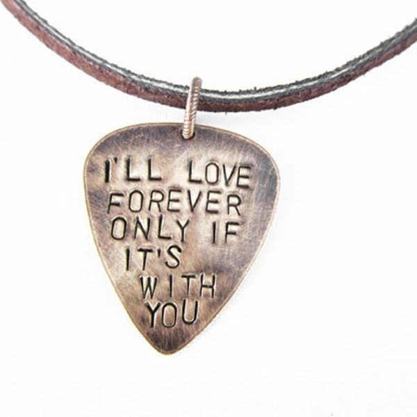 romantic gift, Mens necklace, Guitar Pick necklace, boyfriend gift, mens gift, man, gift, boho chic, love, handmade jewelry