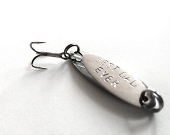 gift for dad fishing lure - fisherman gift for man - best dad ever, personalized father, gift for dad, custom hand stamped, Fathers day