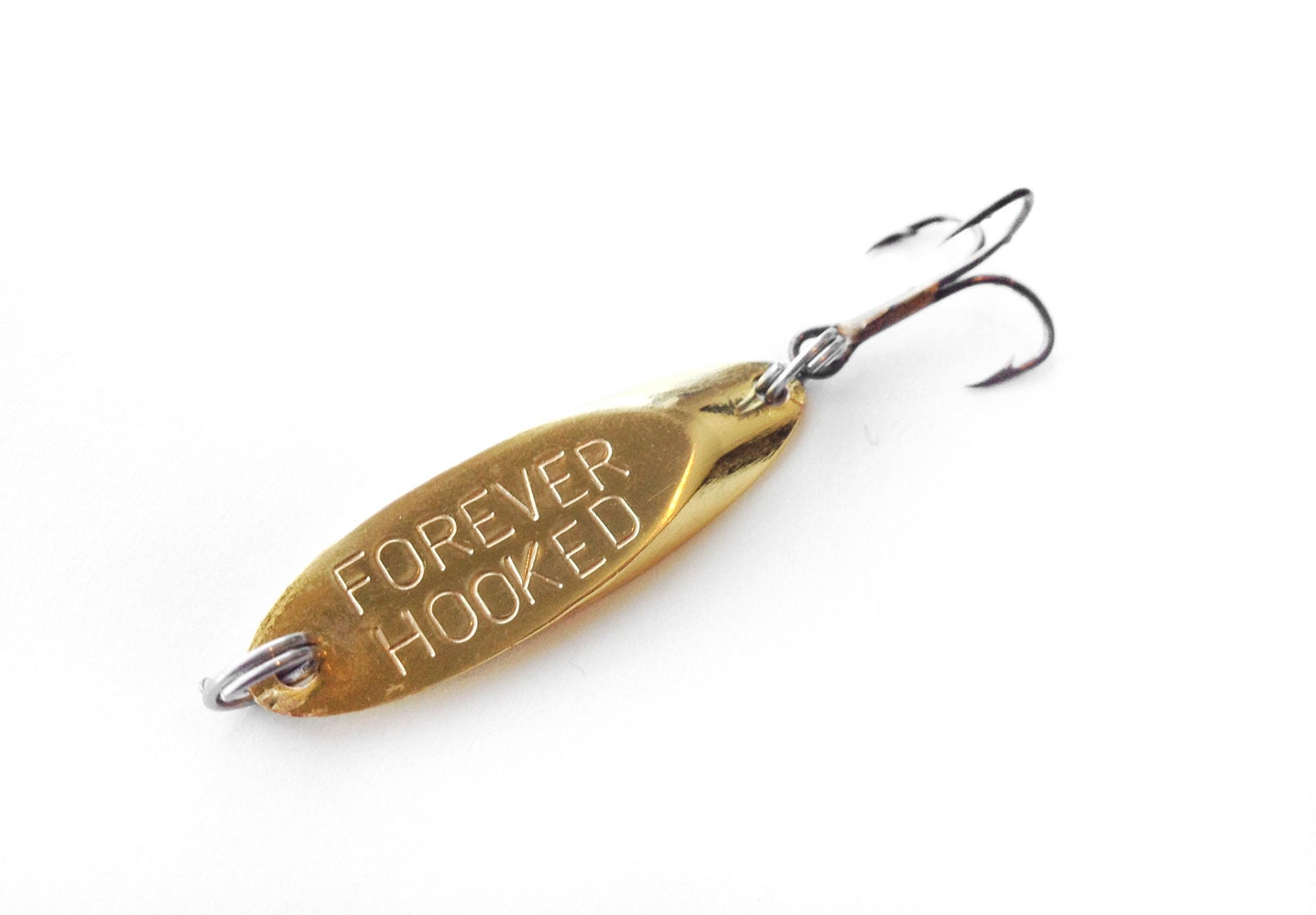 Real Fishing Lure, Anniversary Gift, Bass Fishing Lure, Spoon Lure Forever  Hooked, Wedding Groom Gift Bride to Groom Gift, Wedding Gift 