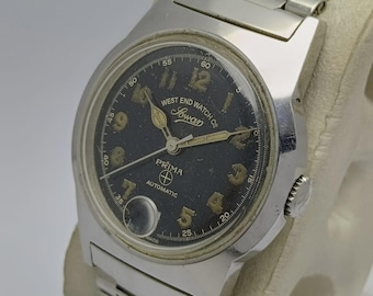 West End Watch Co Sowar Prima S 4289 Automatic Military Black Dial Watch