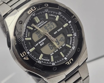 Casio Illuminator 4396 AQ-164W Quartz Alarm Chronograph Ana-Digi Vintage Men’s W